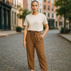 Vintage California Krush Boho Hippie 100% Rayon Pants M animal Print